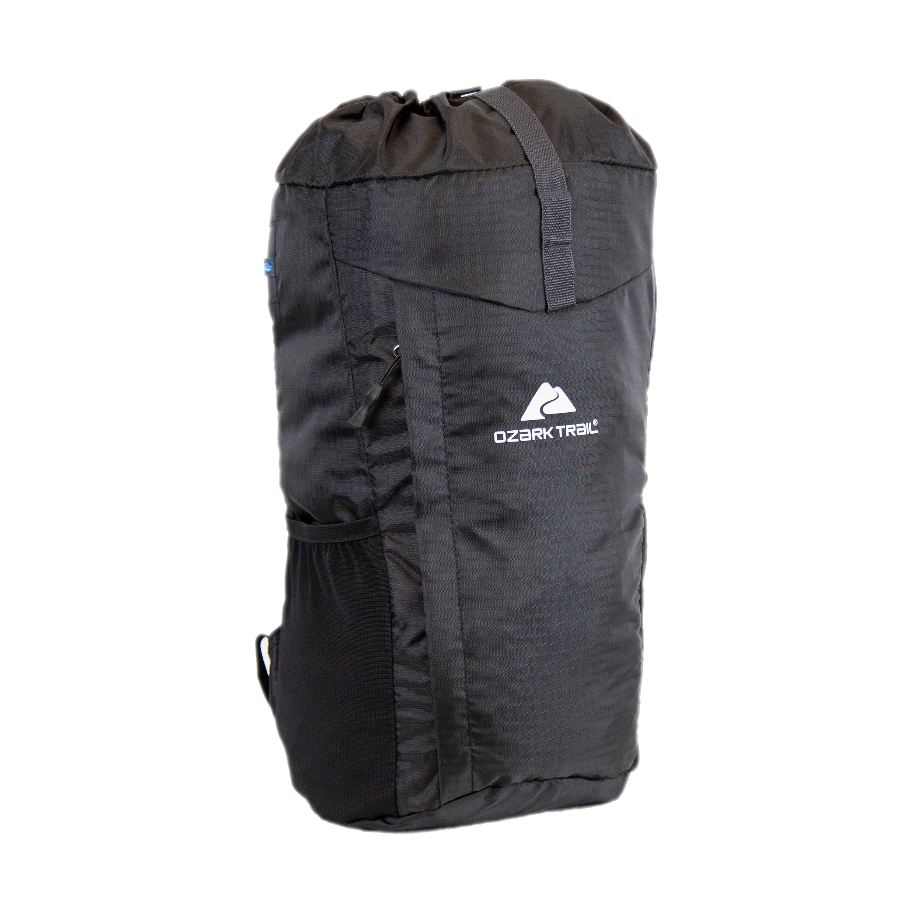 Ozark Trail 20L Corsicana Roll-Top Backpack, Hydration-Compatible, Black