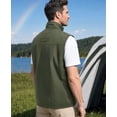 thumbnail image 5 of Men Vests Lightweight Golf Vest Windproof Sleeveless Casual Jacket Outerwear for Travel Sport Pocket, 5 of 8