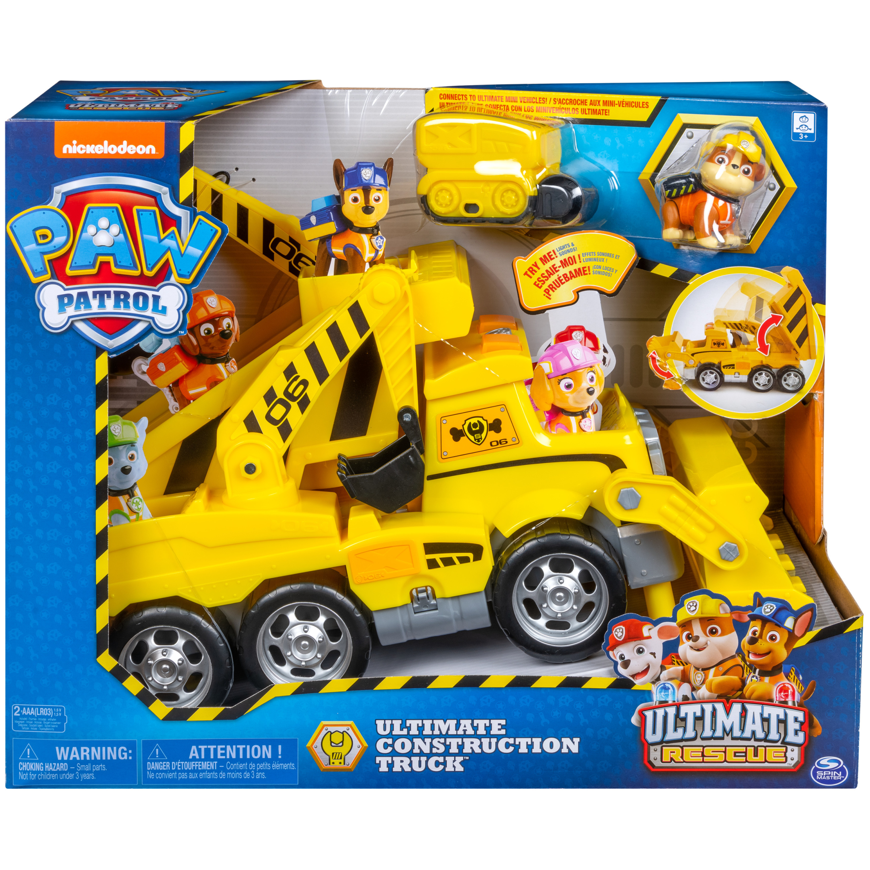 PAW Patrol, Rubble's Construction Truck with Mini Vehicle and Figure, For Ages 3 and up - image 2 of 8