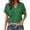 Green, variant on WMQPNNS Women's Blouse Roll up Short Sleeve V Neck Buttons Tops Solid Color Casual Loose Fit Tunic Shirts Summer Clothes (Mint Green, Size 3XL)