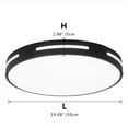 thumbnail image 6 of Aiwen Modern Classic Round Acrylic Shade LED Flush Mount Ceiling Lamp Black, 6 of 8
