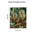 thumbnail image 3 of FCXZI Otters Forest Nature Wall Decor Canvas Prints Art 12x16 16x20in, 3 of 5
