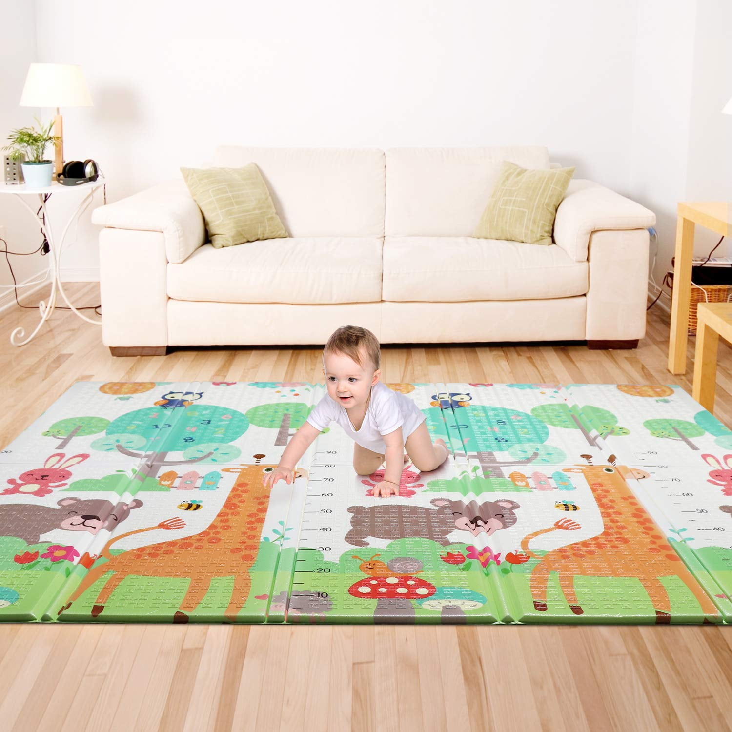 Bammax Play Mat Infants Toddlers Non Toxic Baby Crawling Mat Waterproof Kids Playmat for Babies