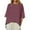 Red, variant on Lenpel Plus Size Tops for Women 3/4 Length Sleeve Crew Neck Curved Hem Striped Oversized T Shirts Casual Loose Tunic Blouses(Wine,X-Large)