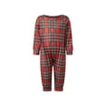 thumbnail image 2 of Rdhnmea Family Christmas Pajamas Matching Sets Plaid Tops and Elastic Waist Pants Loungewear Xmas Jammies Holiday Sleepwear, 2 of 10