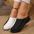 thumbnail image 5 of Bxsruta Women's Slip-On Mules with Thick Cushioned Sole for Casual Comfort, Faux Leather Uppers for Indoor and Outdoor Wear, 5 of 8