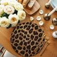 thumbnail image 2 of Round Placemats Leopard Print 15 inch Set of 6 Table Mats for Dining Table Vintage Style Heat Resistant Non-Slip Kitchen & Home Decorative Place Mat Set, 2 of 8