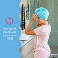 thumbnail image 6 of Turbie Twist 2 Pack Microfiber Hair Towel - Dark Aqua, Light Aqua, 6 of 7