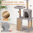 thumbnail image 6 of ZephyPaws 45-Inch Cat Tree, Cat Tower with Scratching Posts for Small Space, Cat Tree House for Indoor Cats with Condo, perches, Toys and Large Scratch Board, Light Gray, 6 of 9