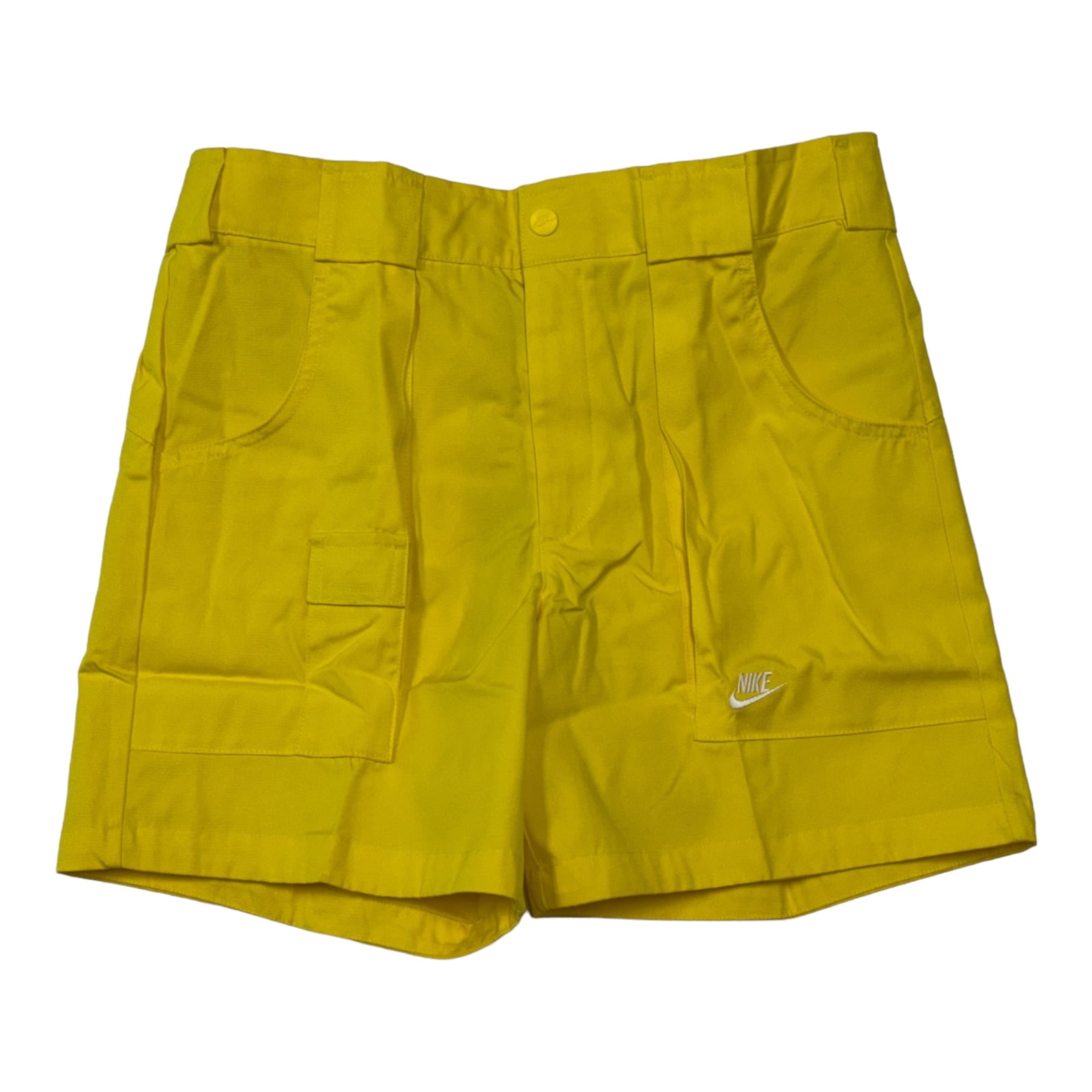 nike men's woven shorts yellow