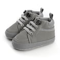 thumbnail image 4 of URMAGIC Infant Baby Boys Girls PU Leather High-Top Moccasins Soft Sole Shoes, 4 of 7