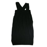 Simply Vera Women's Black Ruched Slip On Babydoll Dress Size XS