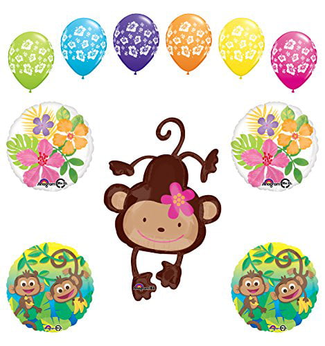 Birthday Banana Monkey Baby Boy Baby Girl Helium Foil Balloon 41 inch 