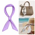 thumbnail image 4 of Unique Bargains 1 Pc Headband Solid Satin Square Hair Scarf Hair accessory Taro Purple, 4 of 4