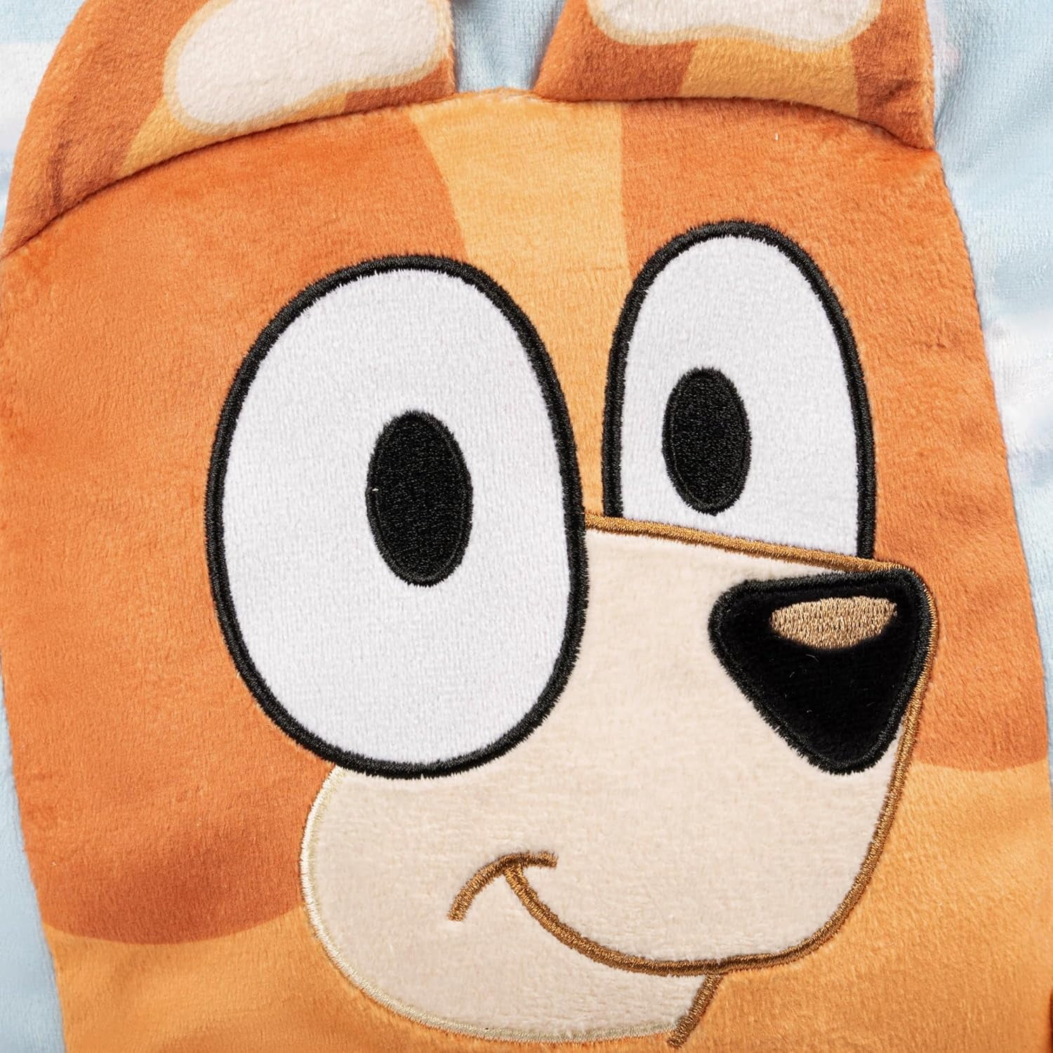 Jay Franco Bluey Bingo 3D Snuggle Pillow - Super Soft Orange Plush Pillow - Measures 15 Inches