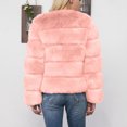 thumbnail image 7 of Usmixi Winter Faux Furry Coat for Women Fuzzy Fleece Coat for Women Long Sleeve Casual Solid Open Front Fluffy Plush Jacket Warm Thickened Cozy Faux Fur Outwear Casual Faux Furry Coat, 7 of 7