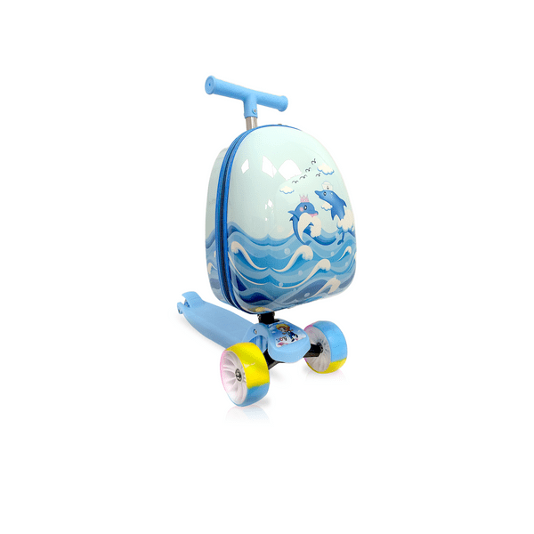 TUCCI Italy - Jumpy Dolphin Hardside Scooter Ride on Suitcase for