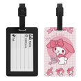 Sanrio Melody Luggage Tags for Suitcases, Colorful Unique Travel Baggage Bag Tags with Name ID