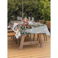 thumbnail image 2 of Outdoor Tablecloth with Umbrella Hole and Zipper, Grey Christmas Snowman Rectangle Table Cloth 60x102 Inch Waterproof Tablecloth, Xmas Tree Snowflake Botanical Picnic Table Cover for Patio Camping, 2 of 7