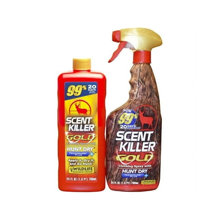 Wildlife Research Center Scent Killer Gold 24/24 Combo 48 fl oz Hunting Scent Elimination Spray