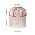 thumbnail image 3 of French Style Umbrella Shaped Tassel Fabric Lampshade, Restaurant Bedroom Desk Lamp Lighting, for Home Party Mantel Shelf Wall Door Porch and Seasonal Displays, 3 of 6