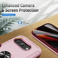 thumbnail image 6 of ChicShell for Google Pixel 9A Case with Ring Holder Stad, Military Grade Shockproof Compatible with Car Mount Rugged Bumper Phone Case Shockproof Protective Back Cover for Women Men, Pink+Rose, 6 of 10