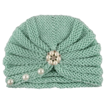 

STEADY Newborn Hats Big Bow Baby Cap Cotton Cute Hat Newborn Beanie Infant Boys Hats Textured Knit Caps 0-24 Months One Size / Mint Green
