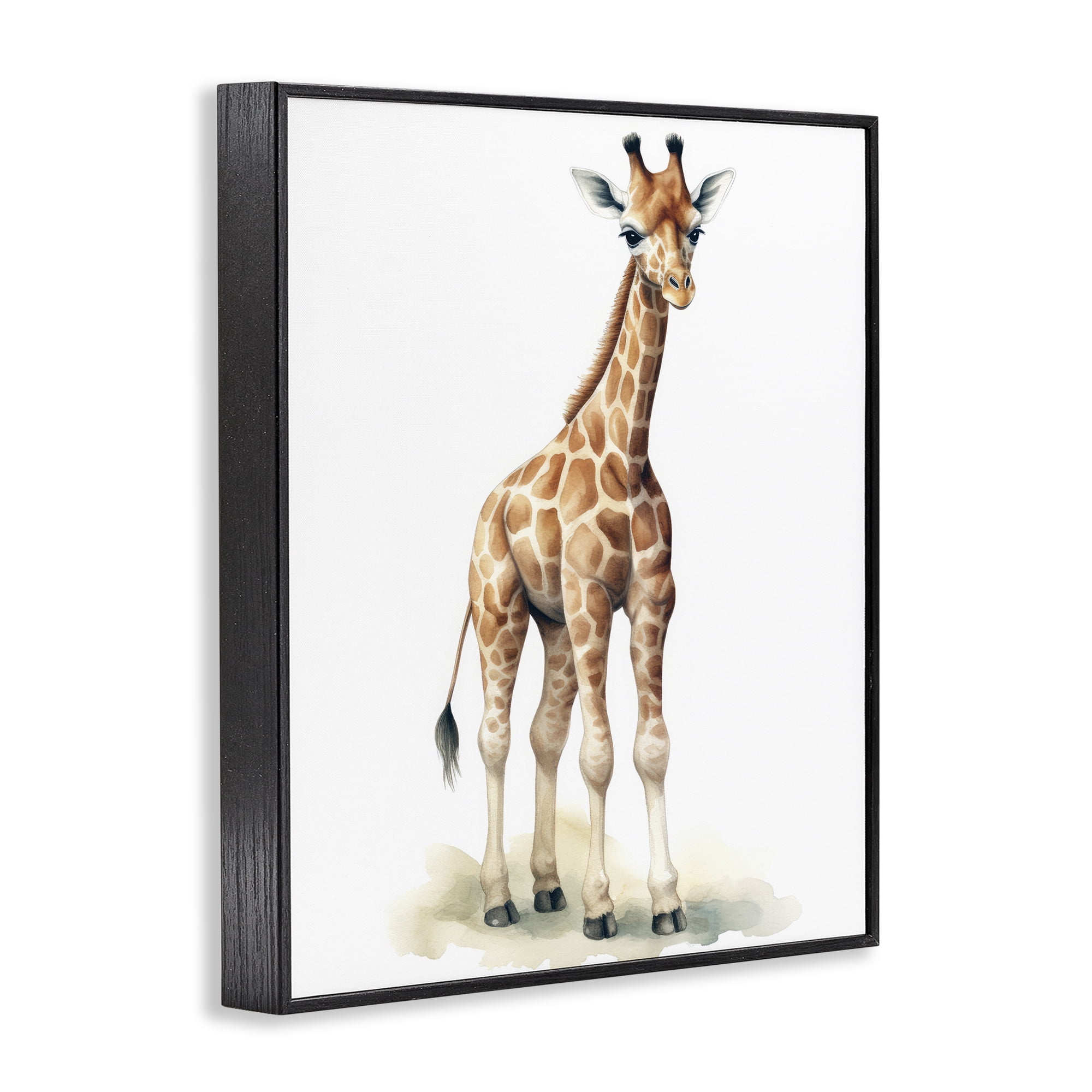 Stupell Industries Eloise Long Legs Giraffe Black Framed Giclee Art, design by Ray Powers