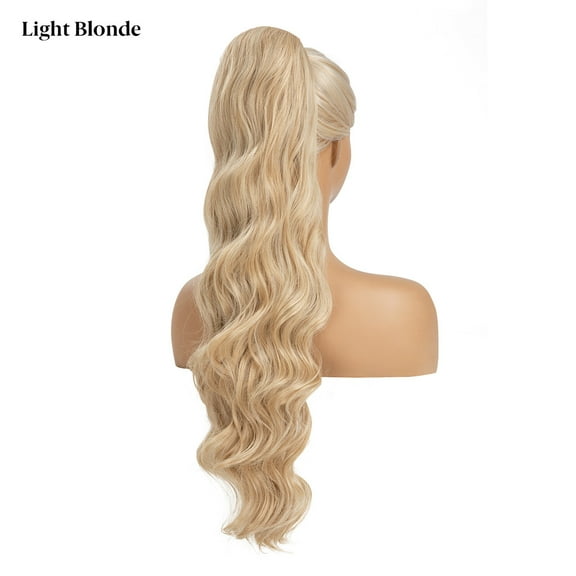 Namzi Extension Ponytail - 66.04CM Light Blonde Wavy Hair Extensions,high-temperature silk Natural-Looking Synthetic Hair Extension, 1 Pcs