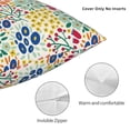 thumbnail image 3 of Yiaed Cartoon Flowers Print Pillow Covers Super Soft Decorative Square Throw Pillow Covers Case Cushion Covers for Sofa Couch Bedroom Car Decor（No pillow core）-16"x16", 3 of 7