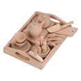 thumbnail image 3 of Juego de utensilios de cocina para niños, Mini tazas de tetera de madera, simulación de cocina, juguetes para juego de imitación, 3 of 8