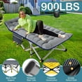 thumbnail image 5 of ABORON 2 Packs Oversized XXL Folding Camping Cot for Adults & Kids, 78" L x 32" W x 18" H Large Folding Guest Bed Cots, Sleeping Cot Folding Bed with 2 Sided Mattress & Carry Bag, Up to 900lbs, 5 of 10