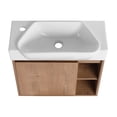 thumbnail image 5 of Modern Bathroom Vanity 24'' Wall-Mounted Bathroom Vanity with White Ceramic Sink & Soft-Close Door, KD-Packing,Wooden Bathroom Vanity, 5 of 21