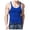 a-50Blue14, variant on Mens U Neck Contrast Binding Trim Sleeveless Slim Fit High Elastic Soft Breathable Gym Daily Workout Basic Casual Tank Tops Soft Top S