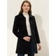 thumbnail image 2 of Abrigo de invierno para mujer Cuello de piel sintética Abrigo largo cálido Negro M, 2 of 6