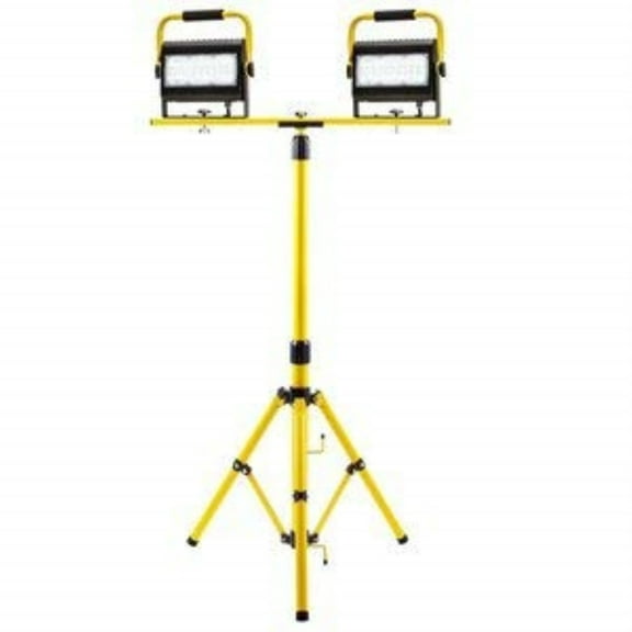 Slim 50-Watt LED Work Light Dual 2-Step Tripod 10000 Lumen