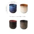 thumbnail image 5 of Japanese style ceramic tea set, tea cup, coffee cup, yerba mate set,Ceramic mate cup set of 4 (blue), 5 of 7