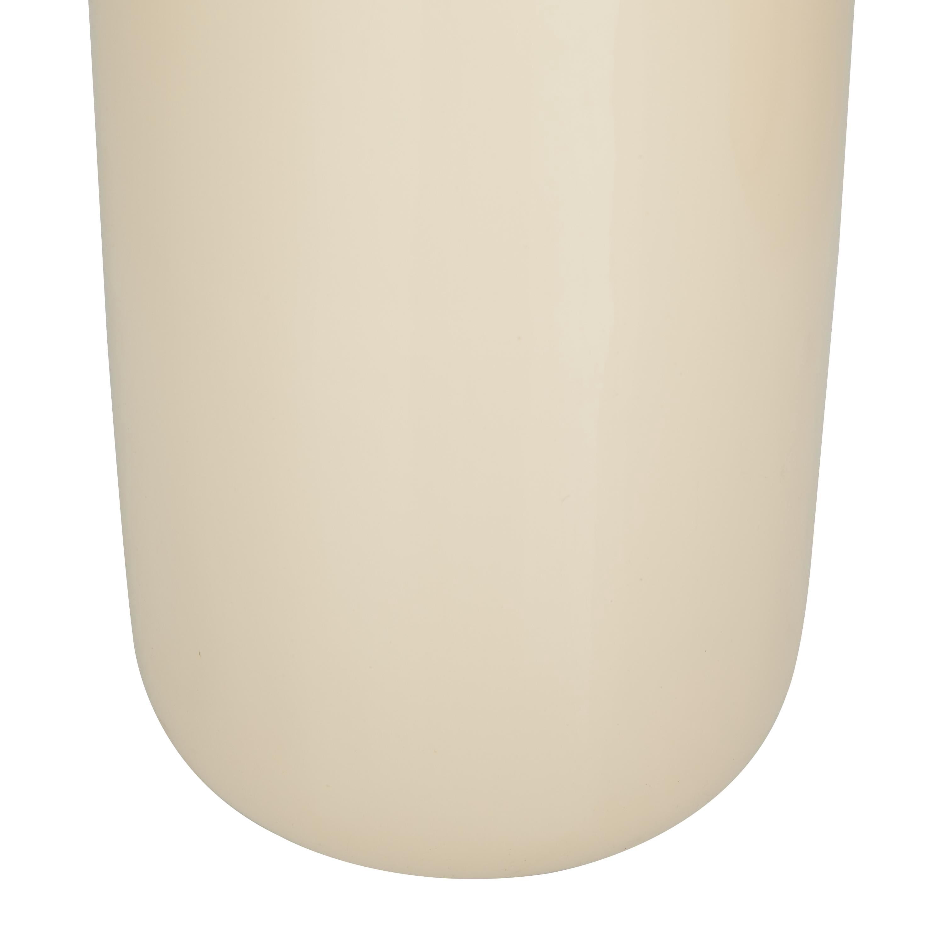 DecMode 13", 11"H Cream Metal Vase, Set of 2