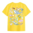 thumbnail image 5 of Gubotare Summer Tops for Girls Girls' Oversized T Shirts Short Sleeve Crewneck Summer Casual Loose Tops Tees (Yellow,Size 2-3 Years), 5 of 6