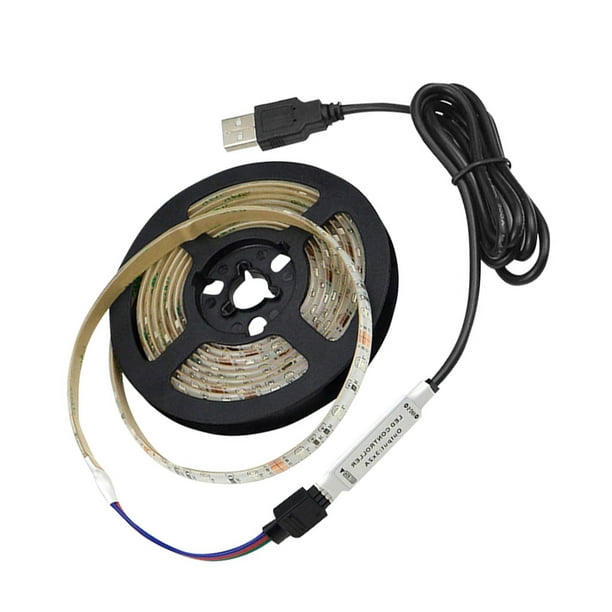 Bearachild Luces Led RGB USB de 1M para habitación, luces Led de fondo ajustables, decoración para pared, dormitorio, tira de neón, lámpara de Iluminación y accesorios Bearachild HA005205-00