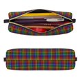 thumbnail image 2 of Fotbe Rainbow Houndstooth Estuche para Lápices de Cuero con Estampado, Estuche con Cremallera Resistente, Organizador Compacto y Elegante para Papelería, 2 of 7
