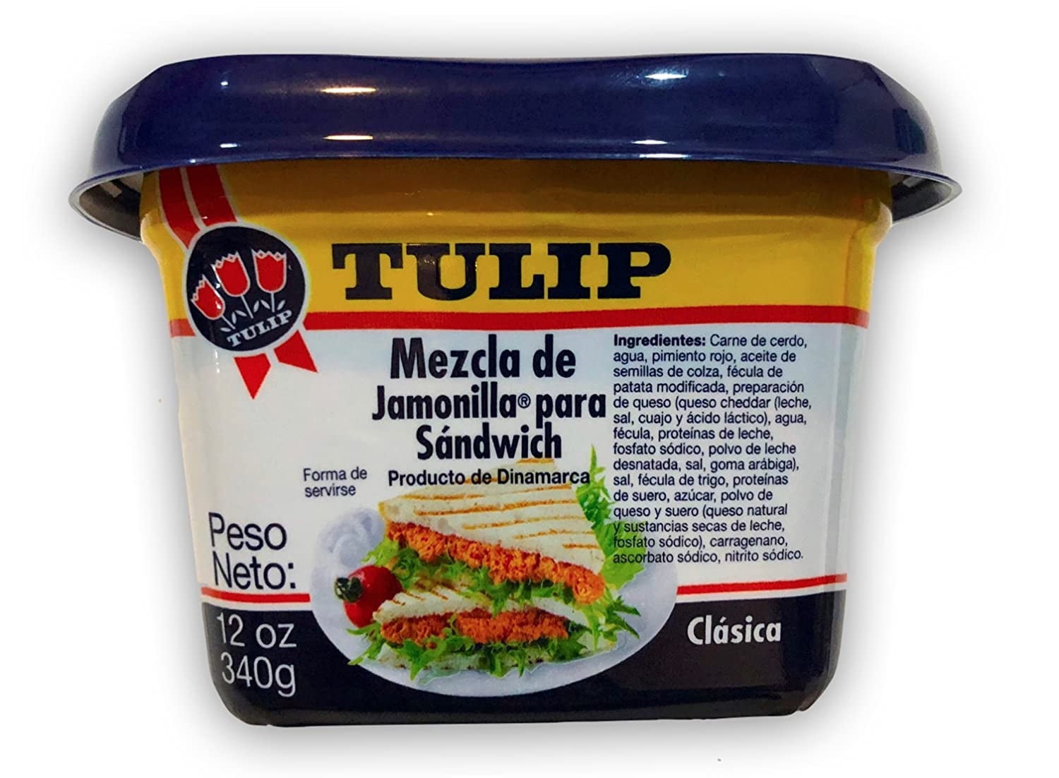(4 pack) Tulip Mezcla Sandwich Spread, with Jamonilla, 12oz Cup