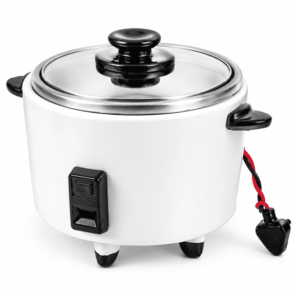RAIRSKY Mini Electric Cooker Simulation Rice Cooker Model Mini House Electric Rice Cooker Decor Kitchen Rice Cooker