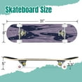 thumbnail image 2 of 31'' Complete Skateboard 7 Layer Canadian Maple Double Kick Deck Skateboards magic Moon moth herbs stars Bohemian fabric Skate Board for Beginner Adult Gifts, 2 of 5