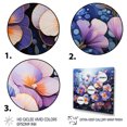 thumbnail image 3 of Designart "Purple Pansies landscape Pointillism Dot II" Floral Canvas Wall Art, 3 of 5