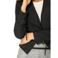 thumbnail image 6 of MODA NOVA Juniors Elegant Open Front Cardigan Jacket Work Office Cropped Blazer, 6 of 6