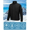 thumbnail image 3 of Little Donkey Andy Men's Waterproof Fleece Lined Jacket, Warm Windproof Golf Windbreaker With Pockets (Black S), 3 of 7