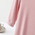 thumbnail image 5 of Womens Clothing Homenesgenics Woman Clothes under $5 Women's Fashion Solid Round Neck Short Sleeved Casual Blouses Pink L, 5 of 6