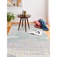 thumbnail image 6 of Bashian R129-IVTE-8X10-HG364 7 ft. 9 in. x 9 ft. 9 in. Greenwich Contemporary Wool & Viscose Hand Tufted Area Rug, Ivory & Teal, 6 of 6