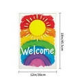 thumbnail image 4 of AMHNF Welcome Rainbow Sun Linen Garden Flag 12x18 inch, LGBTQ Pride Month Yard Flag for Spring Summer Home Outdoor Garden Decoration, 4 of 5